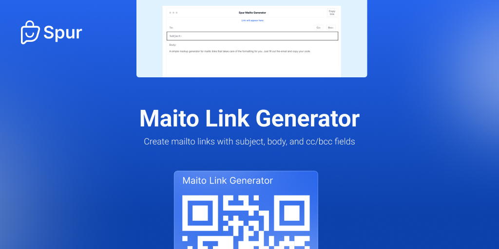 Generate a mailto link with QR code