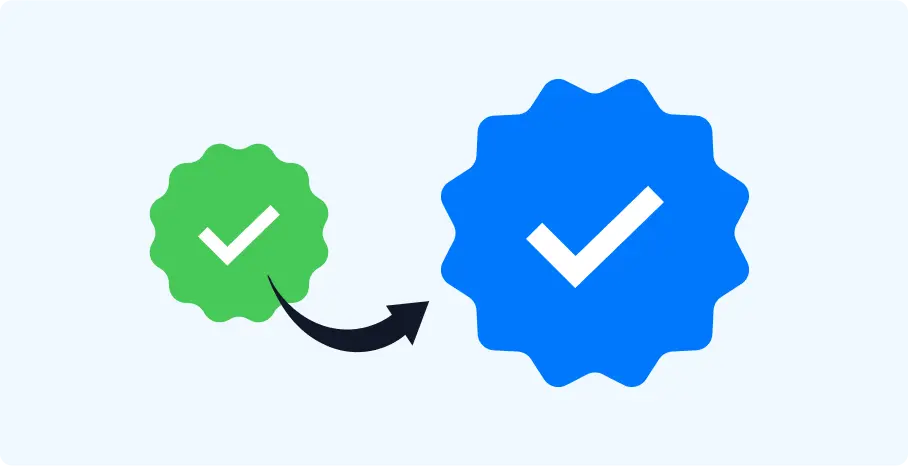 WhatsApp Green Tick to Blue Tick Verification Update - Transition of Badge Color